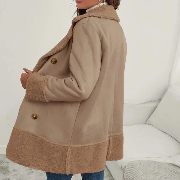 Cozy Teddy Button up Oversized Jacket Coat - Picture 3 of 6